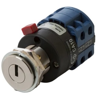 Kaba High Security Key Switch DPCO 20A 2-Way Common-Key Round Bezel Silver Housing K31100802-1-NI