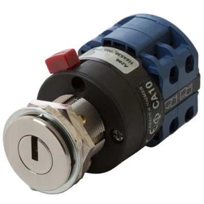 Kaba High Security Key Switch DPCO 20A 2-Way Common-Key Round Bezel Silver Housing K31100802-1-NI