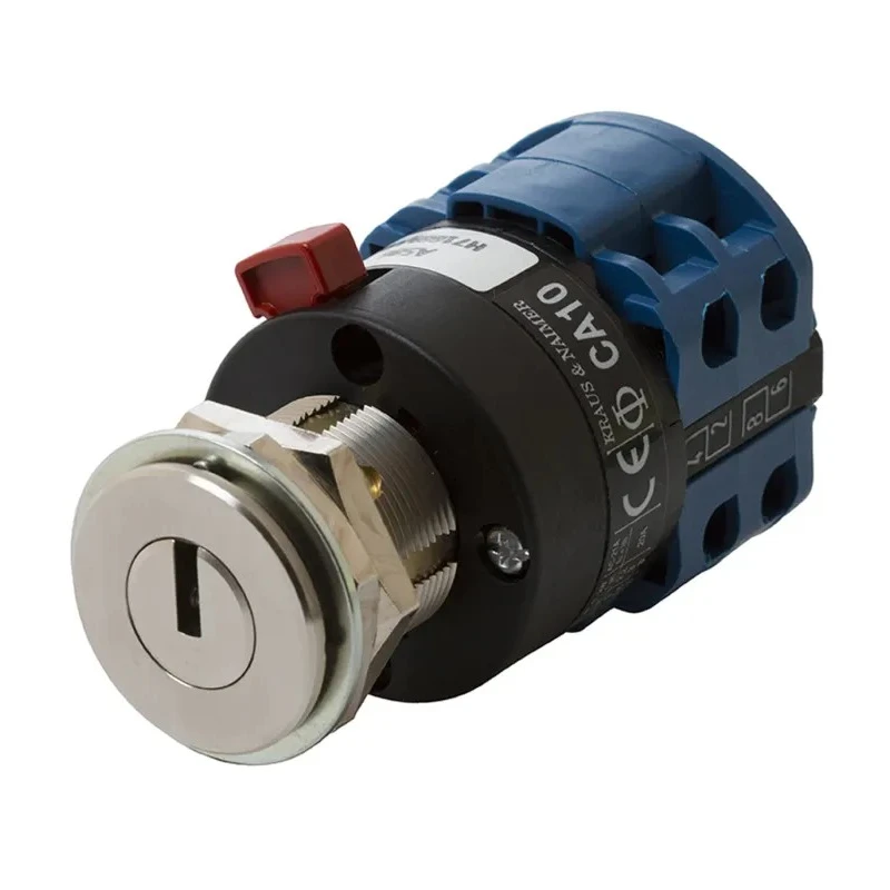 Kaba High Security DPCO Key Switch, 2 Positions, 20A, 24V DC / 440V AC, Momentary Operation, Random Key, Screw K31100602-NI