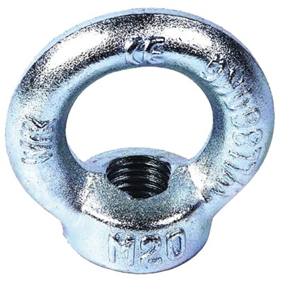 RS PRO Carbon Steel Zinc Plated Eye Nut M20 Thread 16 mm Thread Length 72 mm Eye Outside Diameter 1.2t Load 124-4844