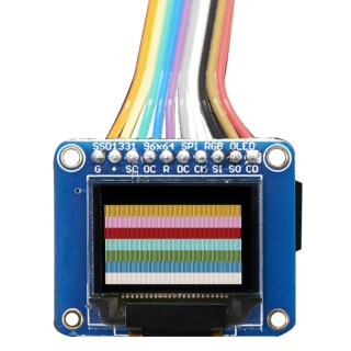 Adafruit Industries Mini Colour OLED 0.96 inch 16-bit 96x64 Pixel SPI Display with MicroSD Card Holder 684