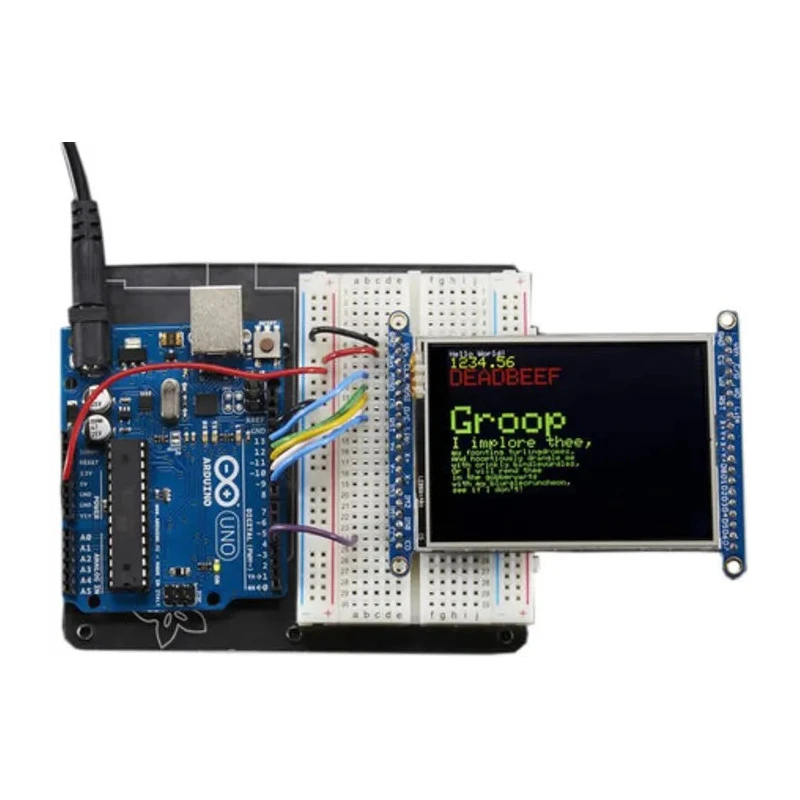 ADAFRUIT INDUSTRIES 2.8 Inch TFT LCD Resistive Touch Screen Display Module with MicroSD Socket ILI9341 1770