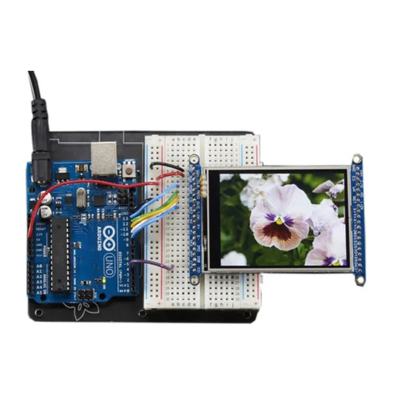 ADAFRUIT INDUSTRIES 2.8 Inch TFT LCD Resistive Touch Screen Display Module with MicroSD Socket ILI9341 1770