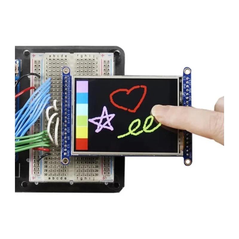 ADAFRUIT INDUSTRIES 2.8 Inch TFT LCD Resistive Touch Screen Display Module with MicroSD Socket ILI9341 1770