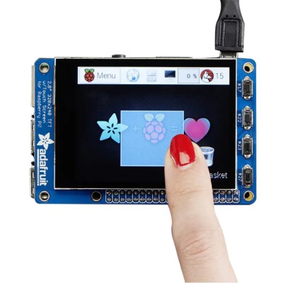 ADAFRUIT INDUSTRIES PiTFT Plus 2.8 inch Capacitive Touch Screen Raspberry Pi Display 2423