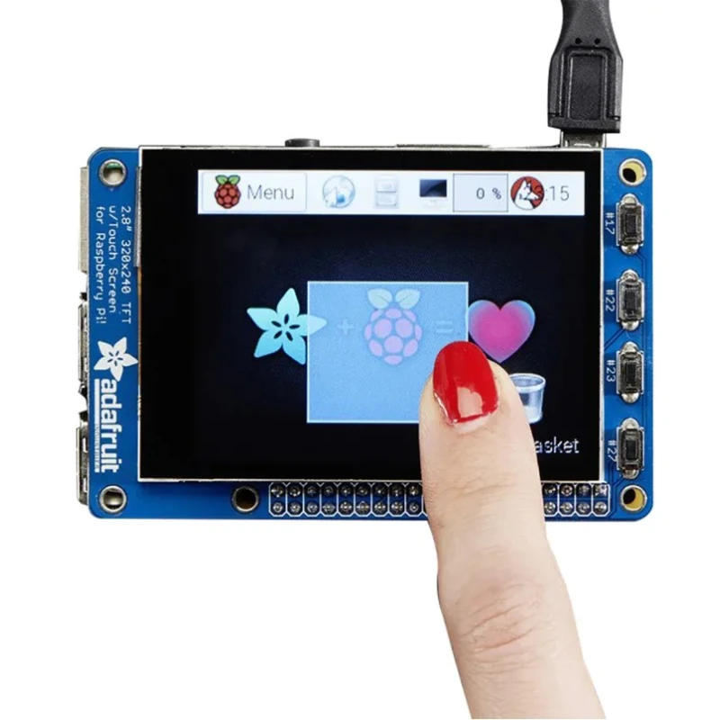 ADAFRUIT INDUSTRIES PiTFT Plus 2.8 inch Capacitive Touch Screen Raspberry Pi Display 2423
