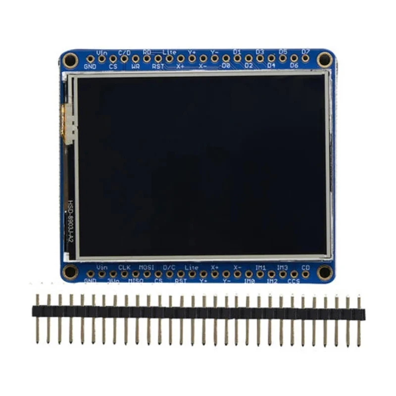 ADAFRUIT INDUSTRIES 2.4 in TFT LCD Resistive Touch Screen Display Module with ILI9341 Controller and MicroSD Socket 2478
