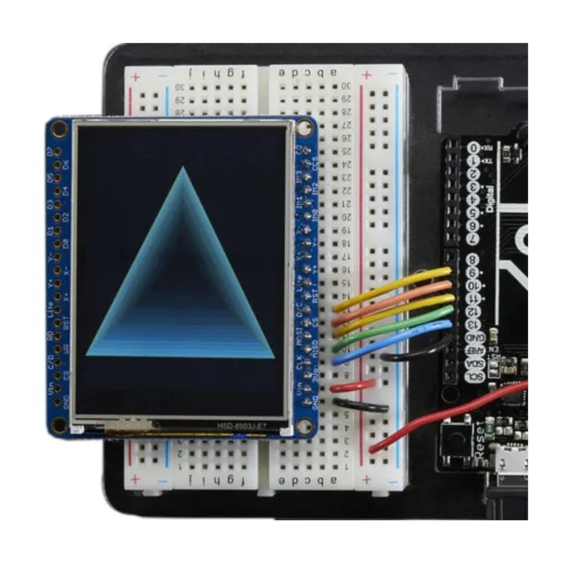 ADAFRUIT INDUSTRIES 2.4 in TFT LCD Resistive Touch Screen Display Module with ILI9341 Controller and MicroSD Socket 2478