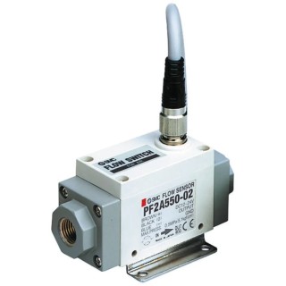 SMC Panel Flow Controller, 500L/min, PNP Output, 0.5 in Pipe, 24V DC PF2A751-F04-67