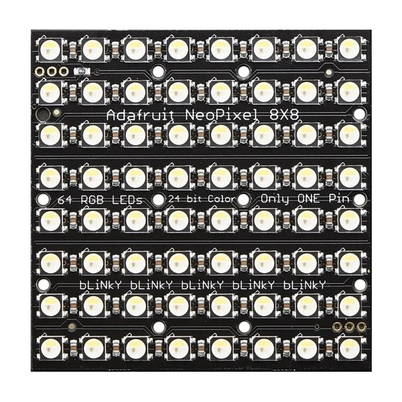 ADAFRUIT INDUSTRIES NeoPixel NeoMatrix 64 RGBW Neutral White LED Matrix Module 71x71x3 mm 24.2g 2871