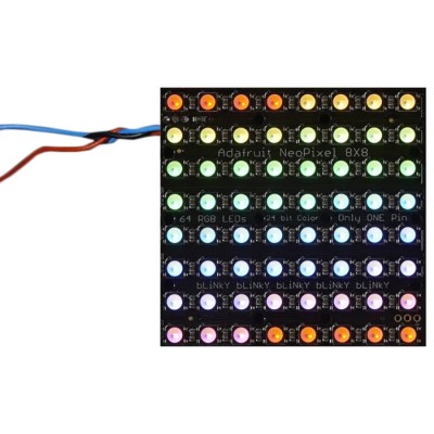 ADAFRUIT INDUSTRIES NeoPixel NeoMatrix 64 RGBW Cool White LED Matrix Module 8x8 71x71x3 mm 24.2 g 2872