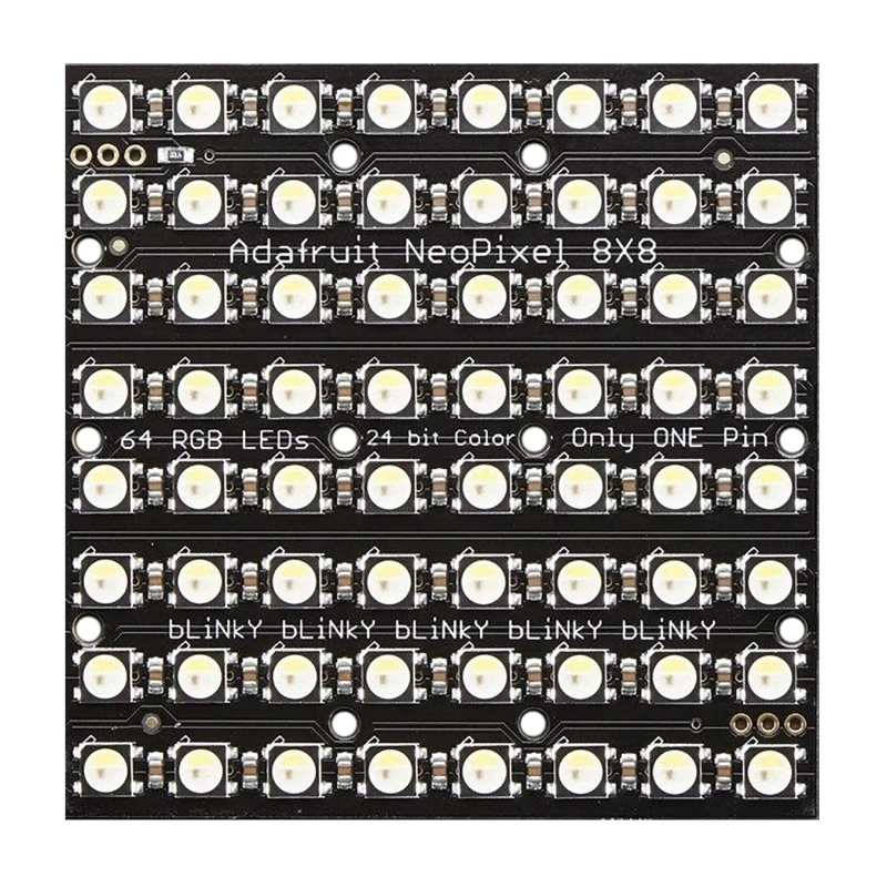 ADAFRUIT INDUSTRIES NeoPixel NeoMatrix 64 RGBW Cool White LED Matrix Module 8x8 71x71x3 mm 24.2 g 2872