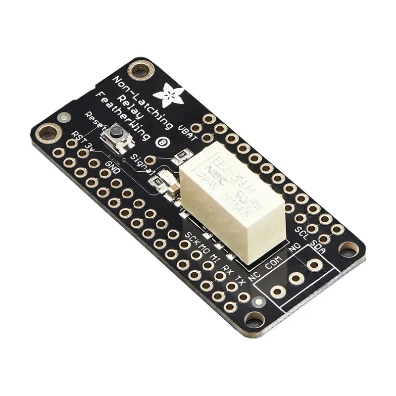 ADAFRUIT INDUSTRIES FeatherWing Non-Latching Relay Board for Adafruit Feather Development Board 5V 2A 250V AC 2895