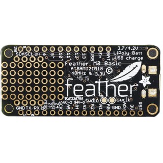 ADAFRUIT INDUSTRIES MCU Development Board Feather M0 Basic Proto 3.3V 256KB Flash 32KB RAM Cortex M0 48MHz 2772