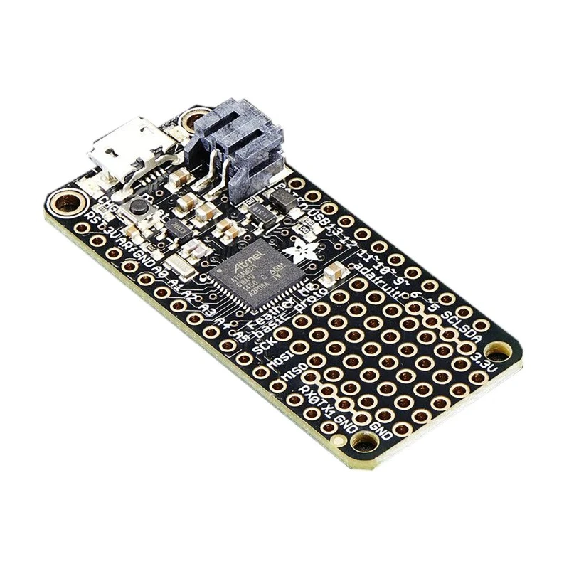 ADAFRUIT INDUSTRIES MCU Development Board Feather M0 Basic Proto 3.3V 256KB Flash 32KB RAM Cortex M0 48MHz 2772