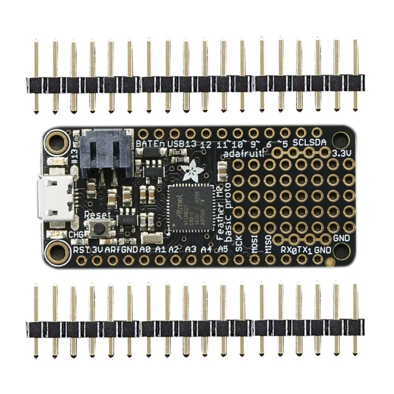 ADAFRUIT INDUSTRIES MCU Development Board Feather M0 Basic Proto 3.3V 256KB Flash 32KB RAM Cortex M0 48MHz 2772