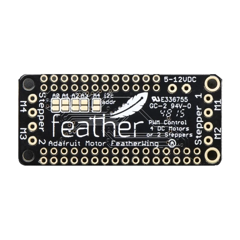 ADAFRUIT INDUSTRIES FeatherWing Add-On Board Stepper Motor for ATmega32U4, ATSAM M0, ESP8266 Compatible with All 2927