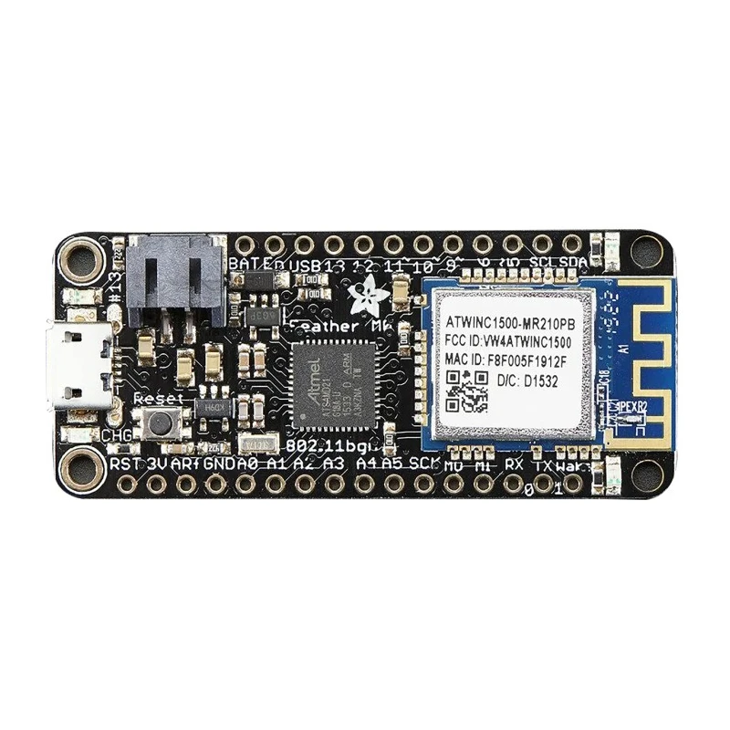 ADAFRUIT INDUSTRIES Feather M0 WiFi Development Board Cortex M0 MPU ATSAMD21G18 48 MHz 3.3V Logic 256 KB Flash 32 KB RAM 3010