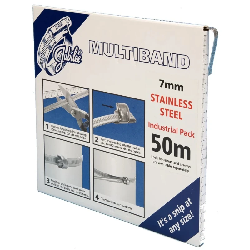 Jubilee Stainless Steel Hose Clip Banding 9.5mm to 25mm MB1602
