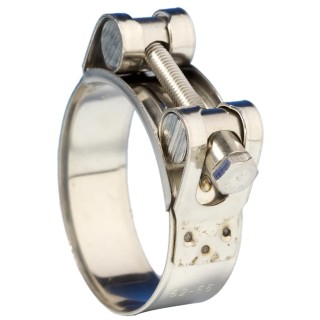 Jubilee Stainless Steel Bolt Drive Hose & Jubilee Clip Zinc Plated 52-55 mm JSC055SS316