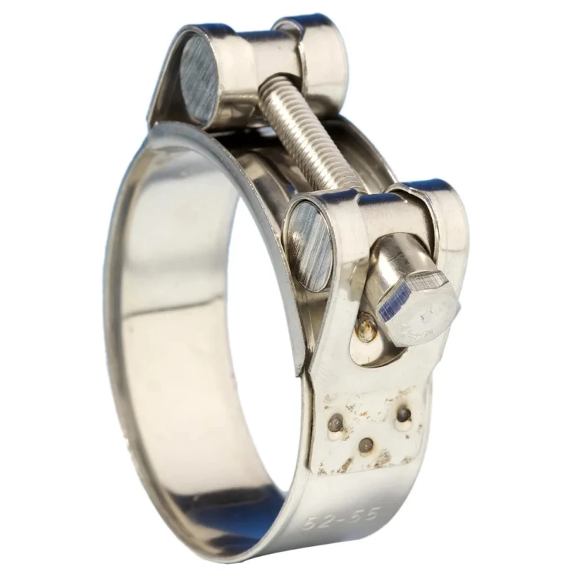 Jubilee Stainless Steel Bolt Drive Hose & Jubilee Clip Zinc Plated 52-55 mm JSC055SS316