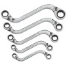 RS PRO Ratchet Spanner Set 5-Piece 10 x 12 To 19 x 22 mm Chrome Vanadium Steel 537-5911