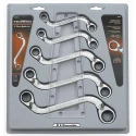 RS PRO Ratchet Spanner Set 5-Piece 10 x 12 To 19 x 22 mm Chrome Vanadium Steel 537-5911