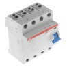 ABB F200 Series Residual Current Circuit Breaker 25A 4-Pole 300mA Type AC 400V AC 2CSF204001R3250 F204 AC-25/0,3