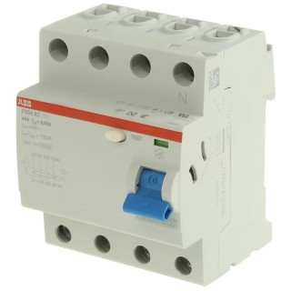 ABB F200 Series Residual Current Circuit Breaker 63A 4-Pole 300mA Type AC 400V AC 2CSF204001R3630 F204 AC-63/0,3