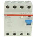 ABB F200 Series Residual Current Circuit Breaker 63A 4-Pole 300mA Type AC 400V AC 2CSF204001R3630 F204 AC-63/0,3