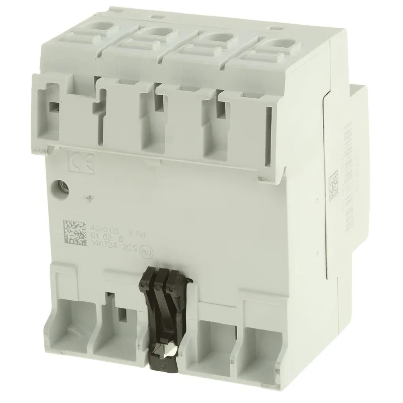 ABB F200 Series Residual Current Circuit Breaker 63A 4-Pole 300mA Type AC 400V AC 2CSF204001R3630 F204 AC-63/0,3