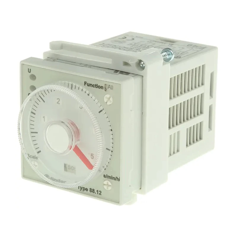 Finder 88 Series Panel Timer Relay, Multifunction, 2-Contact, DPDT, 12 to 240 V DC, 230 V AC, 24 V AC, Time 88.12.0.230.0002