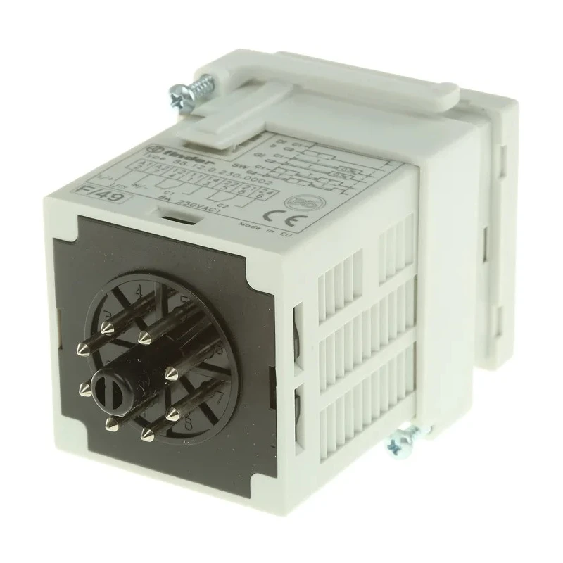 Finder 88 Series Panel Timer Relay, Multifunction, 2-Contact, DPDT, 12 to 240 V DC, 230 V AC, 24 V AC, Time 88.12.0.230.0002