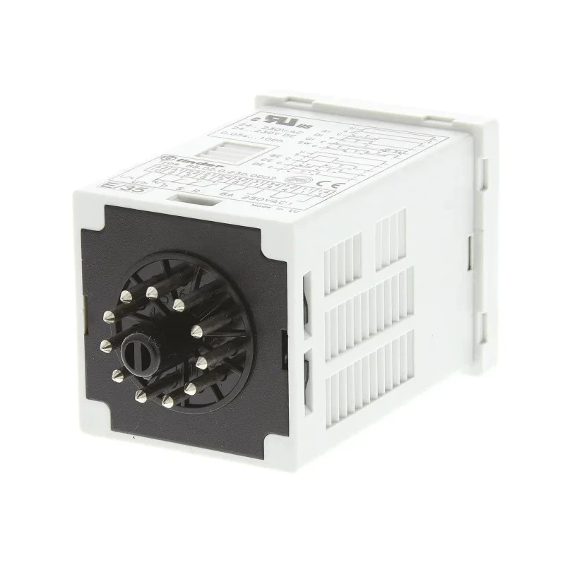 Finder 88 Series Panel Timer Relay, 2-Contact, 12 to 240 V DC 230V AC, 24 V AC, 0.05-10 s/min/h, DPDT, 15A 88.02.0.230.0002