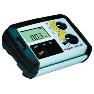 Megger RCD Tester with Loop Impedance Test Type 3 Wire 300V AC, DC Test, 1A Current, CAT III Safety RCDT320-FR