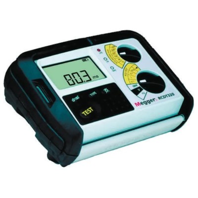Megger RCD Tester with Loop Impedance Test Type 3 Wire 300V AC, DC Test, 1A Current, CAT III Safety RCDT320-FR