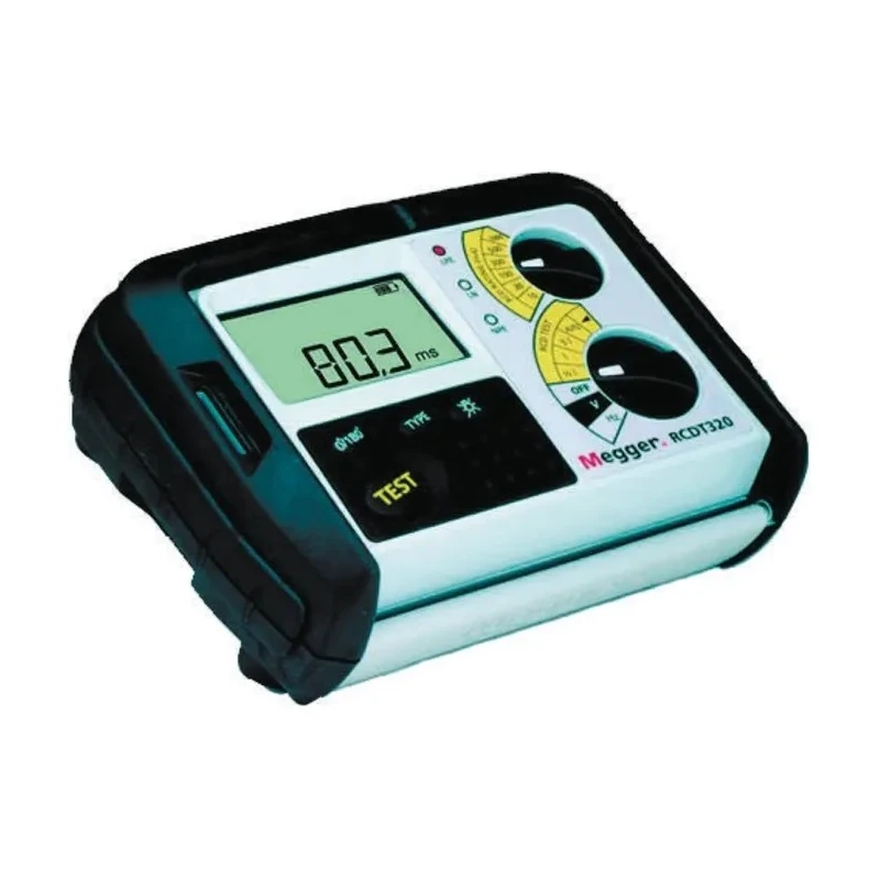 Megger RCD Tester with Loop Impedance Test Type 3 Wire 300V AC, DC Test, 1A Current, CAT III Safety RCDT320-FR