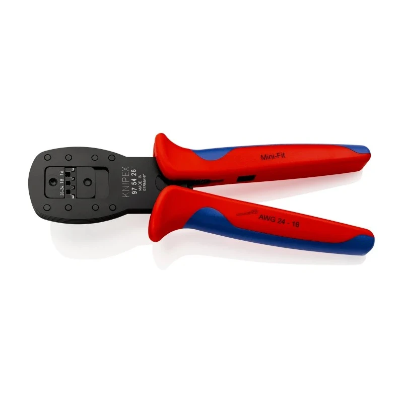 Knipex Precision Crimp Tool for Micro Plugs in the Micro-Fit Series 190mm, Chrome Vanadium Steel, Model 97 54 26