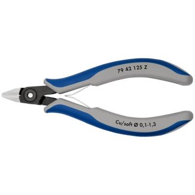 Knipex Precision Electronics Side Cutter Without Bevel, Ball Bearing Chrome Steel, 125 mm 79 42 125 Z