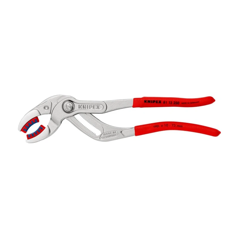 Knipex 1-Piece Pipe Wrench, 250mm Overall Length, 75mm Jaw Opening, Chrome Vanadium Steel 81 13 250