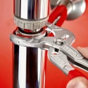Knipex 1-Piece Pipe Wrench, 250mm Overall Length, 75mm Jaw Opening, Chrome Vanadium Steel 81 13 250