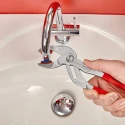 Knipex 1-Piece Pipe Wrench, 250mm Overall Length, 75mm Jaw Opening, Chrome Vanadium Steel 81 13 250
