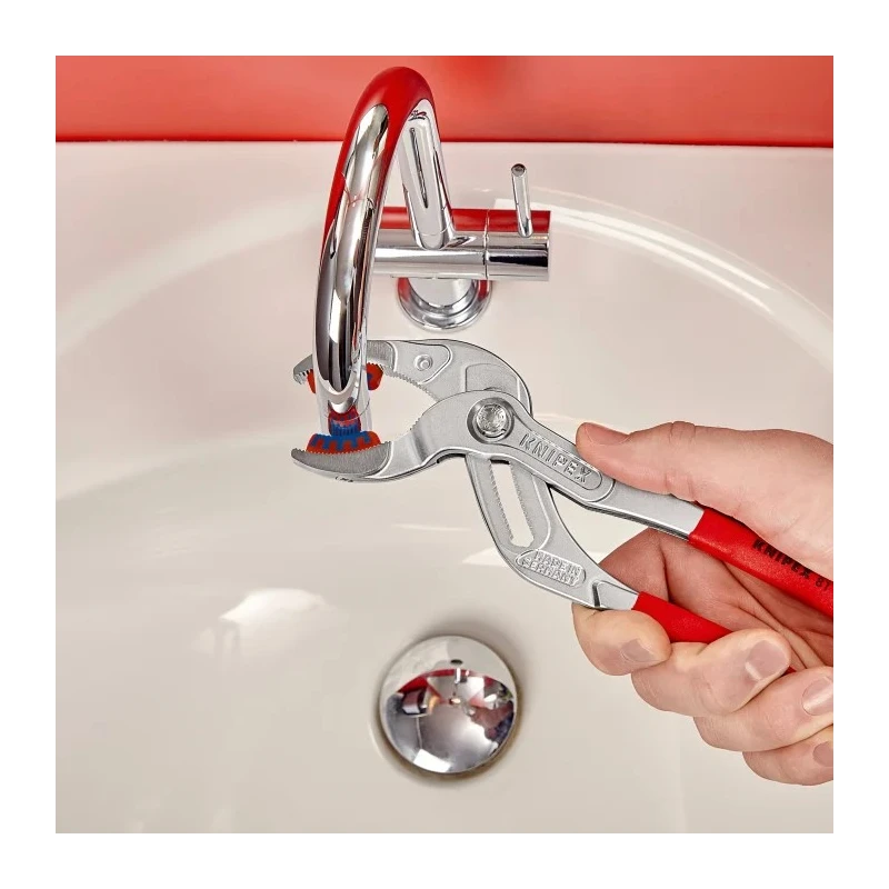 Knipex 1-Piece Pipe Wrench, 250mm Overall Length, 75mm Jaw Opening, Chrome Vanadium Steel 81 13 250