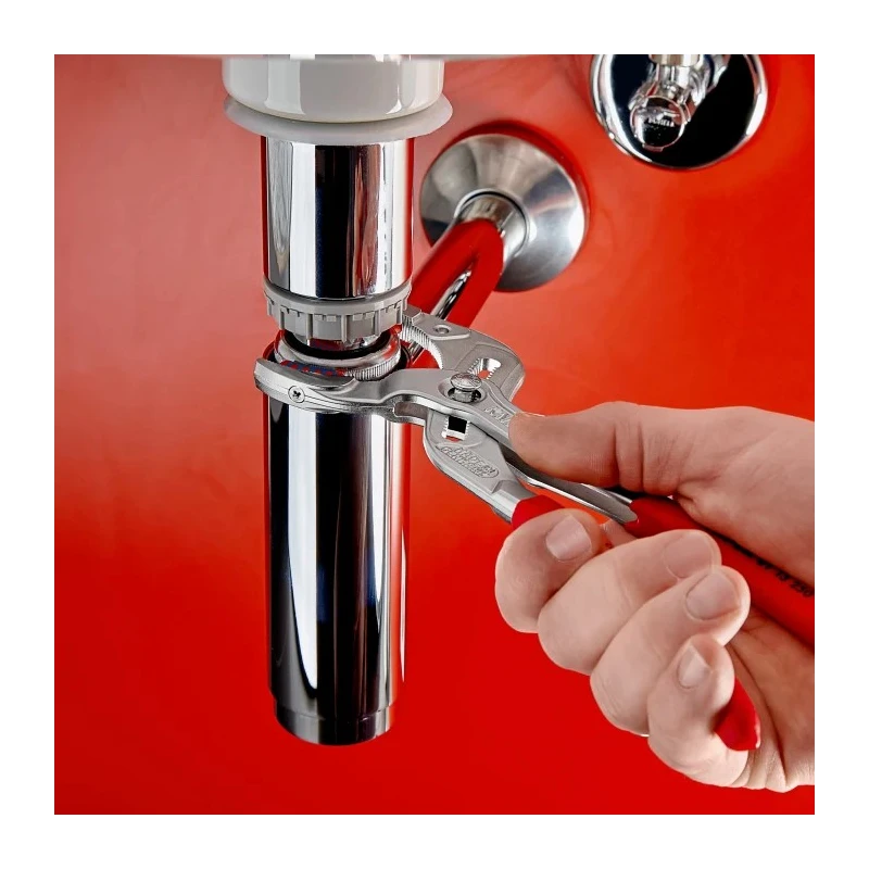 Knipex 1-Piece Pipe Wrench, 250mm Overall Length, 75mm Jaw Opening, Chrome Vanadium Steel 81 13 250