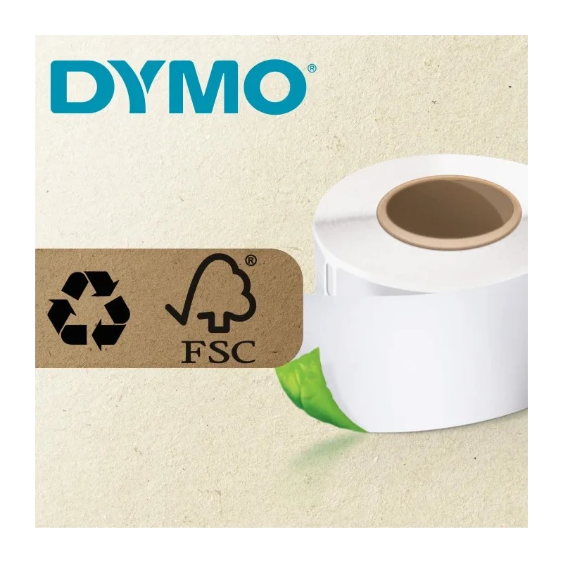 Dymo Label Roll White Black Print 25 mm Width 1700 Labels Per Roll 2112286
