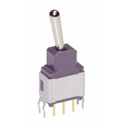 NKK Switches Toggle Switch, Through Hole Mount, On-On, SPDT, PC Terminal, 28 V dc and 28 V ac A12AB