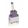NKK Switches Toggle Switch, Through Hole Mount, On-On, SPDT, PC Terminal, 28 V dc and 28 V ac A12AB