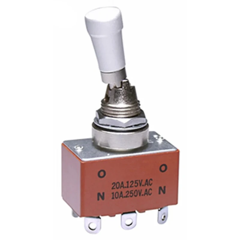 NKK Switches Panel Mount Toggle Switch On-Off-(On) DPDT Solder Terminal 30 V dc 125 V ac S6AL