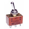 NKK Switches Panel Mount Toggle Switch On-Off-On DPDT 20A 30V DC 125V AC Chrome Plated Brass S7A