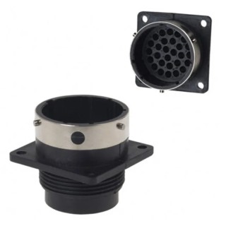 Souriau Sunbank by Eaton Circular Connector 28 Contacts Flange Standard Plug Male IP65 UTG02028P